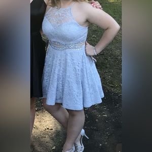 Short prom dress with cut outs